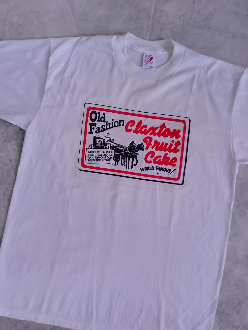 Vintage 90s Old Fashioned Claxton Fruit Cake T-Shirt